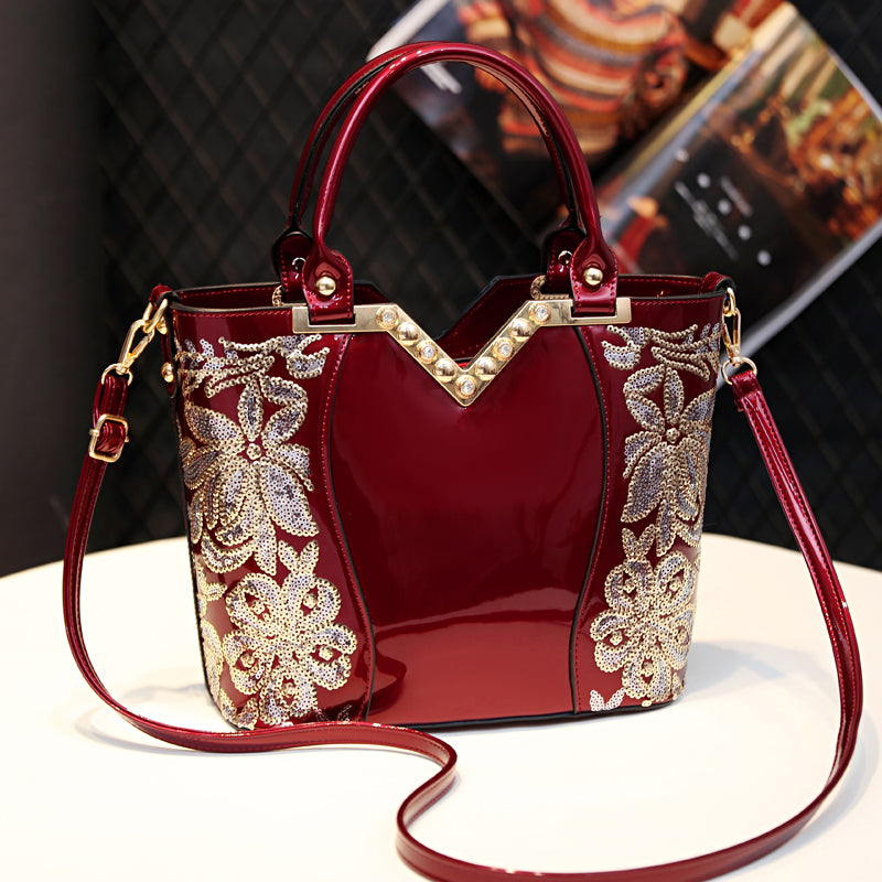 Minimalist All-Match Fashionable Elegant Noble Embroidered Shoulder Bag SHOWLU FASHION STORE