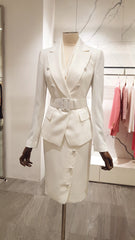 Women's Double-Breasted Slim-Fit Jacket for Spring Belt SHOWLU FASHION STORE