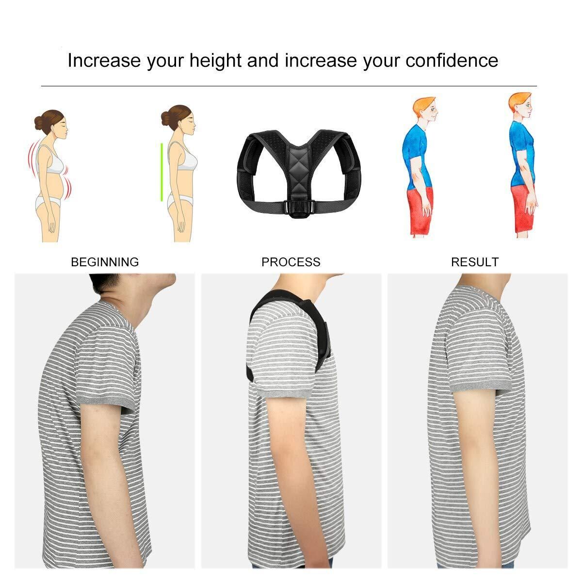 Kyphotone Men's Special High and Low Shoulder Shrug round Shoulder Correction Belt Kyphotone Anti-Humpback Brace SHOWLU FASHION STORE