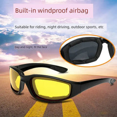 Outdoor Cycling Night Vision Goggles Fashionable Unisex Style Goggles Multifunctional Set of Glasses against Wind and Sand Impact - Resistant Sunglasses - SHOWLU FASHION STORE