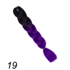 Showlu Store Nation 0 #33 / 24inches Qp hair 24 inch Ombre Color Synthetic Hair Braids Pre Stretched Wholesale Jumbo Braiding KaneKalon Hair Extensions 100g/pcs