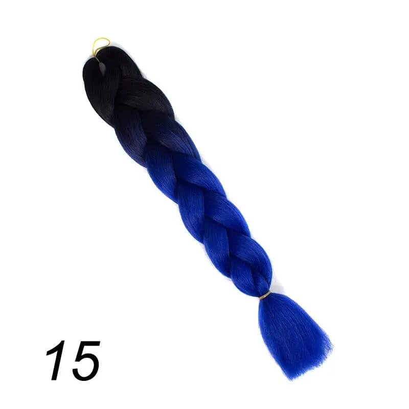 Showlu Store Nation 0 #26 / 24inches Qp hair 24 inch Ombre Color Synthetic Hair Braids Pre Stretched Wholesale Jumbo Braiding KaneKalon Hair Extensions 100g/pcs