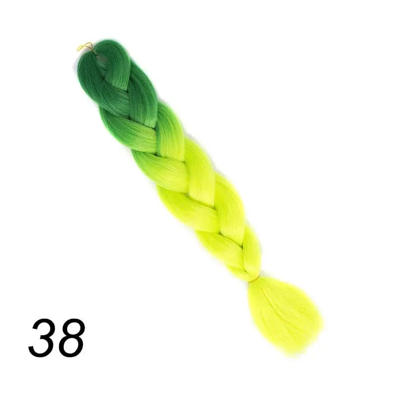 Showlu Store Nation 0 T1B/530 / 24inches Qp hair 24 inch Ombre Color Synthetic Hair Braids Pre Stretched Wholesale Jumbo Braiding KaneKalon Hair Extensions 100g/pcs