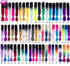 Showlu Store Nation 0 Qp hair 24 inch Ombre Color Synthetic Hair Braids Pre Stretched Wholesale Jumbo Braiding KaneKalon Hair Extensions 100g/pcs