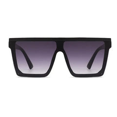 Black square-framed sunglasses with a flat top and gradient lenses.