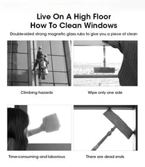Magnetic Double Sided Window Glass Cleaner Tool