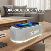 15W Wireless Charging Alarm Clock LED Night Light
