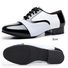 Modern Dance Shoes For Men Soft Performance Leather Breathable Social Latin Dance Square Formal Dress Jazz Dance Shoes Sneakers