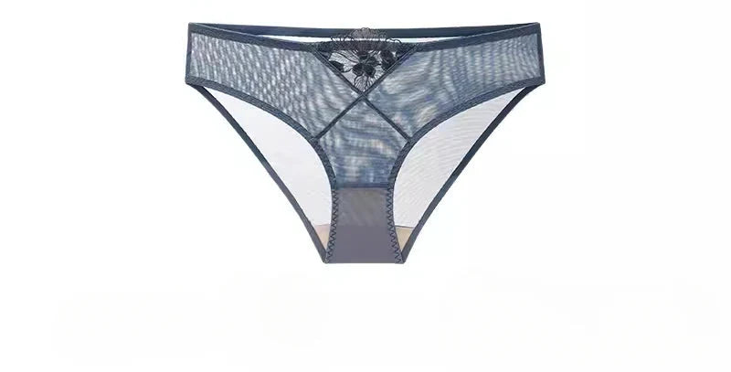 Rabbit Ears Big Chest Small Thin Bra French Underwear Soft Underwire Sexy European and American Embroidery Bra Set for Women SHOWLU FASHION STORE