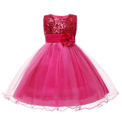 Girl Clothing Flower Sequins Dress For Christmas Halloween Brithday Party 3-10Y Kid Princess Tutu Dresses Child Vestidos Clothes