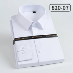 Men's pure cotton long sleeved shirt slim fit high-end light luxury 100 count striped heterochromatic collar wrinkle resistant a