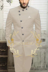 2025 Navy Blue Indian Design Men Suit Terno Masculino Slim Fit Formal Blazer Business Wedding Best Man Groom Suits 2 Pieces