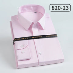 Men's pure cotton long sleeved shirt slim fit high-end light luxury 100 count striped heterochromatic collar wrinkle resistant a
