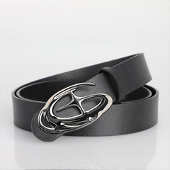 Men's Belt Punk Alien Buckle Belt Vintage Gothic Y2K Belt Men or Women Street Punk PU Leather Designer Waistband Pair with Jeans