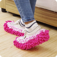 1PCS Floor Dust Cleaning Slippers Shoes Cleaning Cloth Lazy Mopping Shoes Home Floor Cleaning Microfiber Cloth Shoes