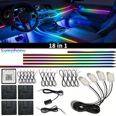 RGB Car Ambient Light Strip 18in1 App Control