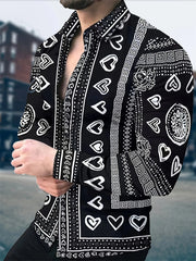 New Plaid Printed Men's Casual Long Sleeve Shirt Luxury Social Men's Shirt 2025 Fashion Party Men's Long Sleeve Shirt Top