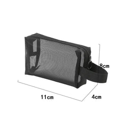 Black Layer Travel Cosmetic Bag Large Capacity Mesh Makeup Bag Makeup Storage Pouch Travel Toiletries Cosmetic Storage Bags