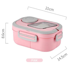 Portable Lunch Box Compartment Wheat Straw Bento Carrying Handle Box Reusable Tableware Containers Meal Snack Food Containers 라면