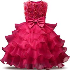 Flower Girl Dress For Wedding Baby Girl 2-8 Years Birthday Outfits Children's Girls First Communion Dresses Girl Kids Party Wear