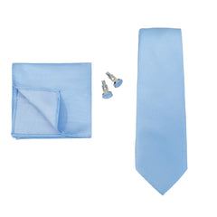 HUISHI Men Ties Solid Color Formal Wedding Necktie Jacquard Woven Tie Handkerchief Cufflinks For Men Business Suit 3pcs Wedding