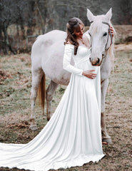 European & American Women's Maternity Dress V-Neck Silk-Cotton Blend Maxi Dress with Train Flared Photoshoot Dress Photography