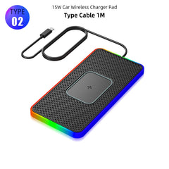 Brorikoy 15W Qi Wireless Car Charger Silicone Pad