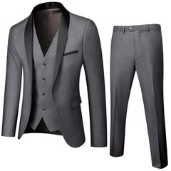 High Quality luxury Retro carving Party Dress Slim Fit Tuxedo Prom Suit Fashion white Male Groom Wedding three-piece
