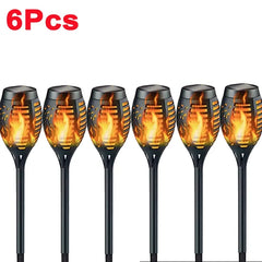 Solar Dancing Flame LED Garden Lantern