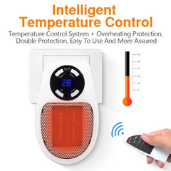 500W Mini Plug-In Ceramic Space Heater