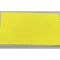 A rectangular fabric swatch in a bright, solid yellow color with a textured twill weave.