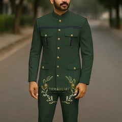 Affrica Style Stand Collar White Single Breasted Jacket Pants Business Men Suit Elegant Groom Wedding Suits Male Party Dress