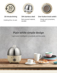 Electric Egg Boiler 360W Stainless Steel 4-6 Eggs Timer Cooker
