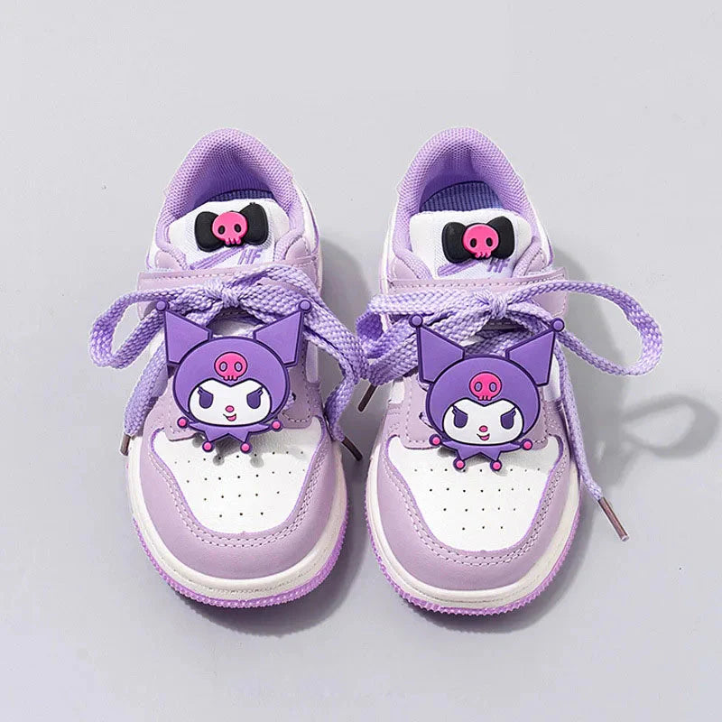 Sanrio Kuromi Children's Casual Shoes Girls Cute Cartoon Comfortable Board Shoes Breathable Non Slip Running Shoes Sneakers SHOWLU FASHION STORE
