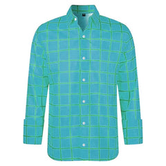 2025 Men's Long Sleeve Shirt Casual Plaid Color Summer New 3D Printed Lapel Shirt Men and Women Fashion Unisex Clothing Tops
