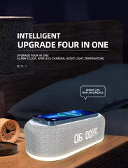 15W Wireless Charging Alarm Clock LED Night Light