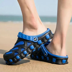 2023 New Summer men croc slippers Aqua Breathable Water Beach Shoes For Men Jelly Slides Men Clogs Flat Shoes Plus Size 40-46 SHOWLU FASHION STORE