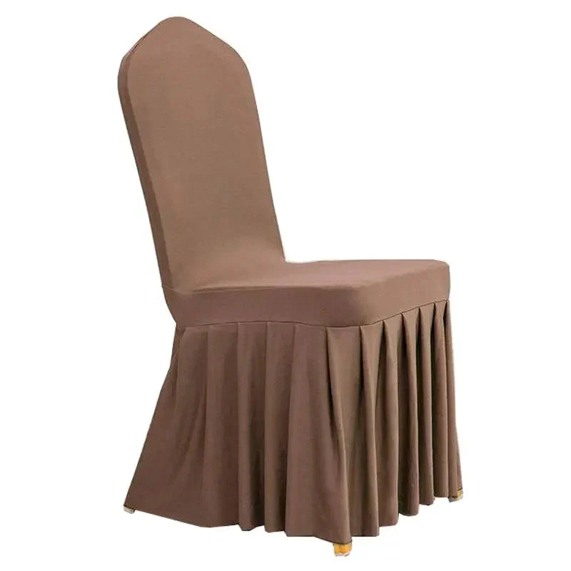 1Pcs Elastic Spandex Universal Chair Cover Skirt Cloth For Hotel Home Modern Wedding Birthday Party Event Dining Seat Decoration SHOWLU FASHION STORE