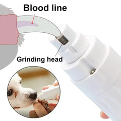 Professional 2-Speed Dog Nail Grinder with 3 Ports - USB Rechargeable Electric Pet Paw Trimmer for Small, Medium & Large Dogs