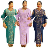 Elegant African Dresses For Women 2025 New Autumn Fashion Wedding Party Long Dress Plus Size Evening Gown Ladies Clothing