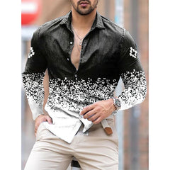 New Hawaiian Piano Luxury Designer Shirts For Men Single Breasted Tops Casual 3D Print Long Sleeve Gentleman Clothing floral