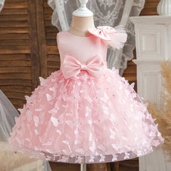 2024 New Girls Princess Sequins Dresses Toddler Kids 1st Birthday Baptism Gown Children Wedding Christmas Party Luxury Dress