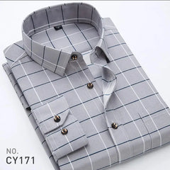 Quality Plaid Casual Men's Shirt Slim Fit Formal & Business Party Man Spring Long Sleeve New Men Floral for Mens Dress Shirt