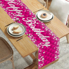 Black Gold Birthday Table Runner 18 30 40 50 Birthday Table Cover Tablecloth Party Decoration For Home Adult Anniversary