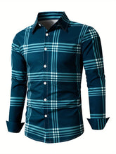 Fashion Square stripe patterns 3D Print Mens Long Sleeve Shirt Autumn Button Down Casual Animal Shirt Lapel Mens Clothing Tops