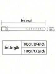 1pc New Letter Smooth Buckle 2.5cm Wide Women's Belt, Classic Fashion Personalized Design, Versatile Match With Jeans, Great Mo