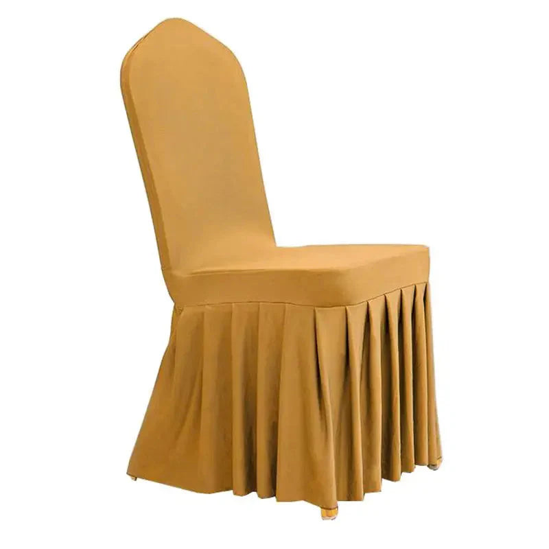 1Pcs Elastic Spandex Universal Chair Cover Skirt Cloth For Hotel Home Modern Wedding Birthday Party Event Dining Seat Decoration SHOWLU FASHION STORE