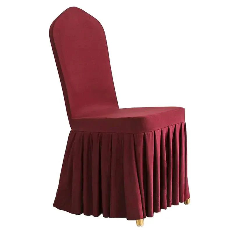1Pcs Elastic Spandex Universal Chair Cover Skirt Cloth For Hotel Home Modern Wedding Birthday Party Event Dining Seat Decoration SHOWLU FASHION STORE