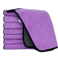 Soft Coral Fleece Pet Towel Puppy Cat Bath Absorbent Quick-Drying Bath Towels Thickened Double-Sided Cleaning Towel Pet Supplies