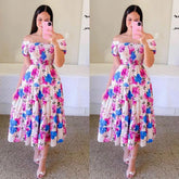 Women High Waisted Loose Fitting Long Dress, Elegant Suit In Contrasting Colors For Beach And Summer Vestidos Verano Moda 2024